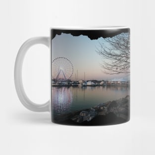 Sunset by the ocean city in USA photography design carousel Mug